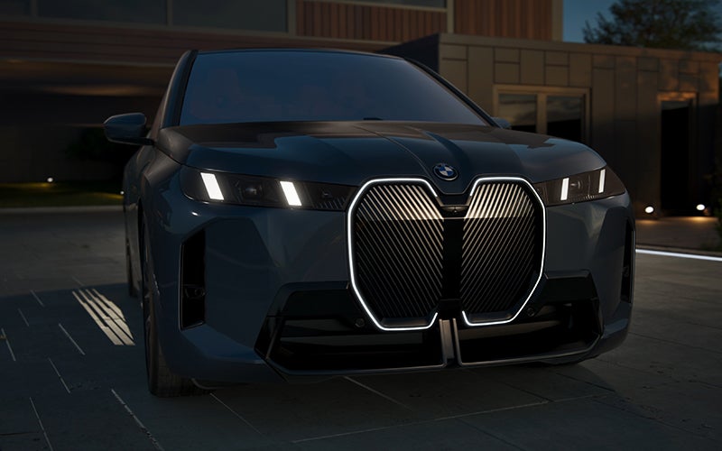 The BMW iX illuminated kidney grille. |Taylor BMW in Evans GA